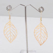 Load image into Gallery viewer, 2019 new beautiful metal hollow leaf earrings small fresh Korean earrings Korean simple earrings
